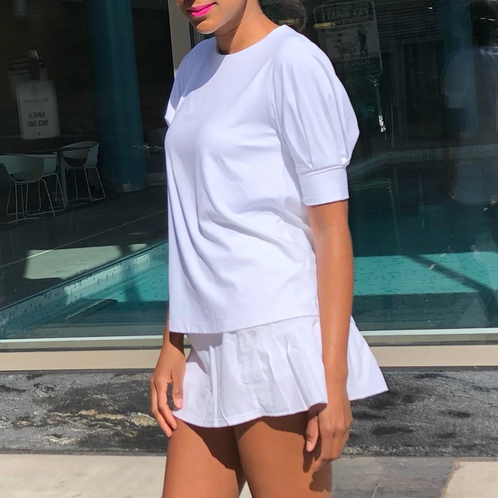 Susana Monaco White Short Sleeve Top